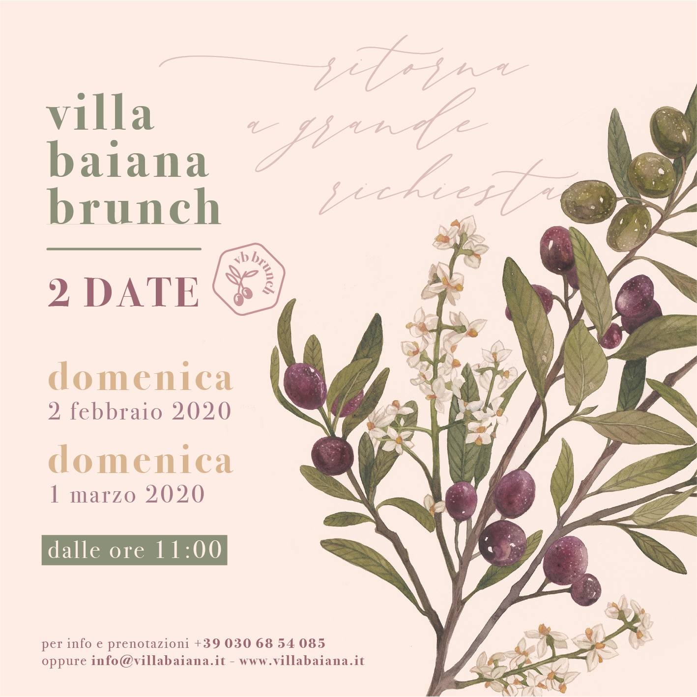 Brunch della domenica in Villa Baiana Franciacorta